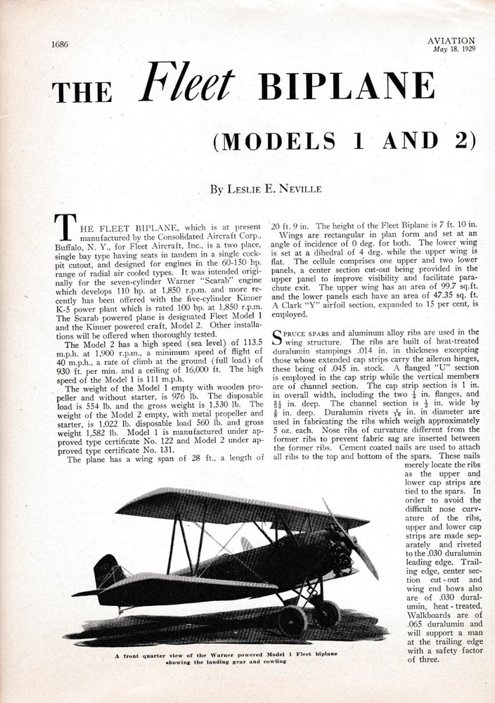 Fleet Model 1 & 2 Aircraft Report 12/1/2024s