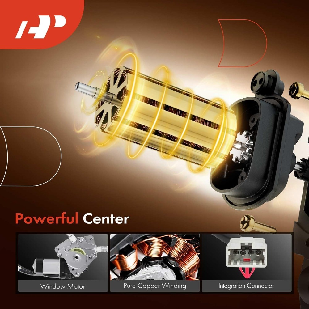 A-Premium Front Driver (Left) Side Power Window Regulator w/Motor Replacement...