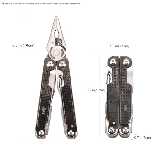 2048 20-in-1 Multitool, Gifts for Men, Foldable & Self-Locking, Black