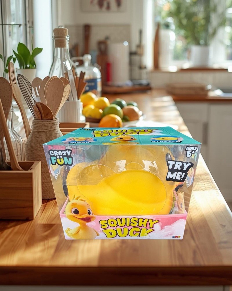 Crazy Fun Squishy Yellow Duck - Goes Great With  NeeDoh & Dumpling Collection