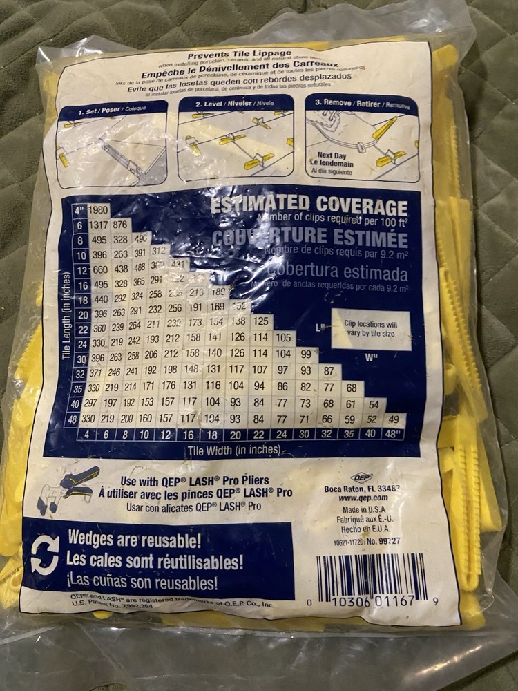 QEP LASH Tile Leveling System, Part B, Wedges (300 Pack)