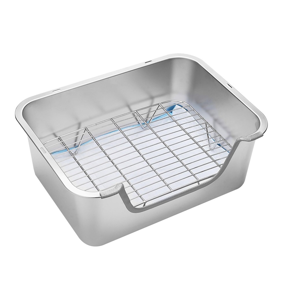 Stainless Steel Sifting Litter Box for Rabbit (M)