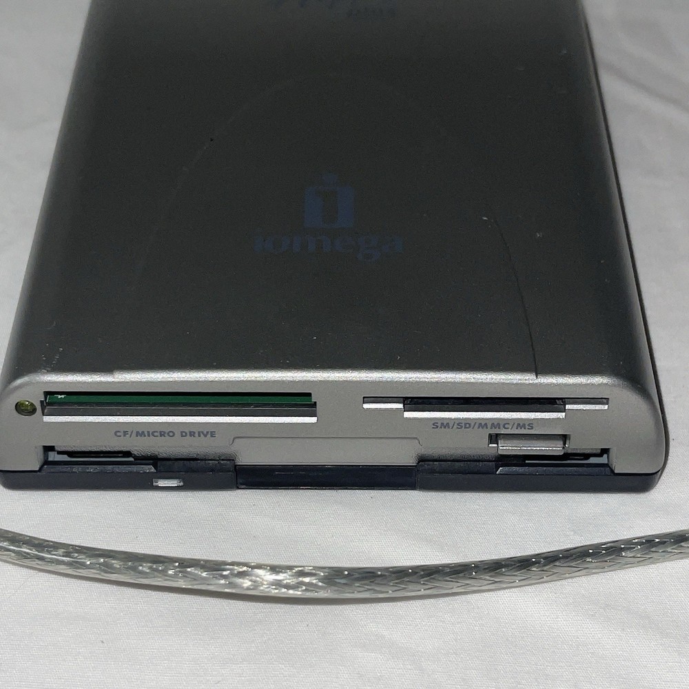Iomega Floppy Plus USB External Drive CF SD MMC MS Card Reader Tested Works