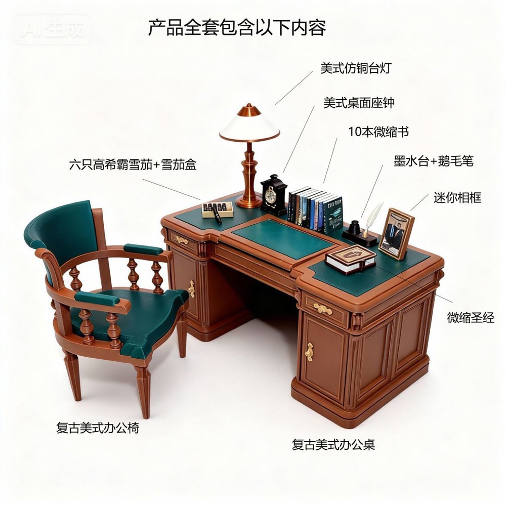 1/12 Scale Office Desk Chair Scene Accessory For 6" Action Figure