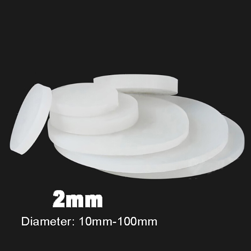 Thick 2mm Solid Silicone Disc Discs Round Silicone Pads Pad Sheet Φ10mm-100mm