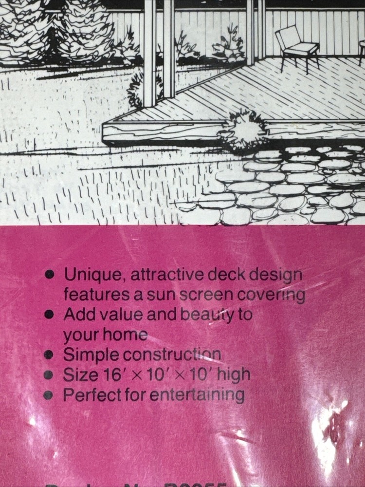 Do It Yourself Shaded 16x10’ Deck Plans From National Plan Service