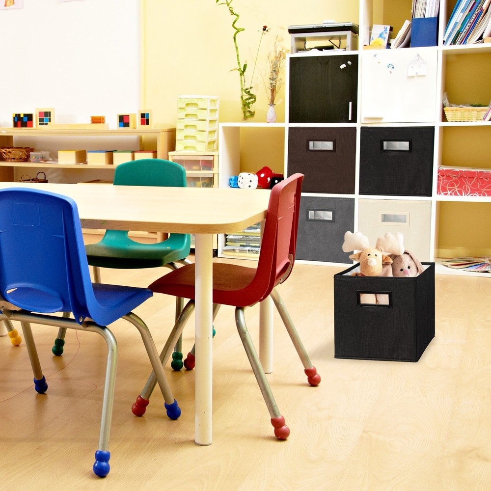 Superio Fabric Organizing Bin, 11" Grey Fabric Cube 2-Pack