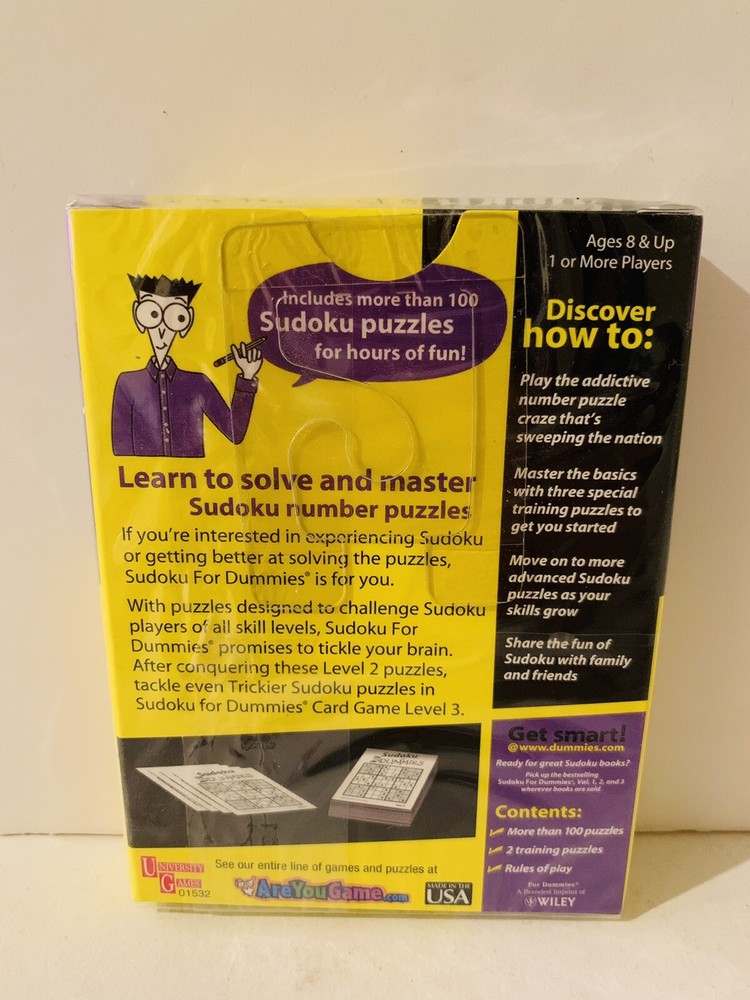 Sudoku for Dummies Card Game *Level 2 - Tricky*
