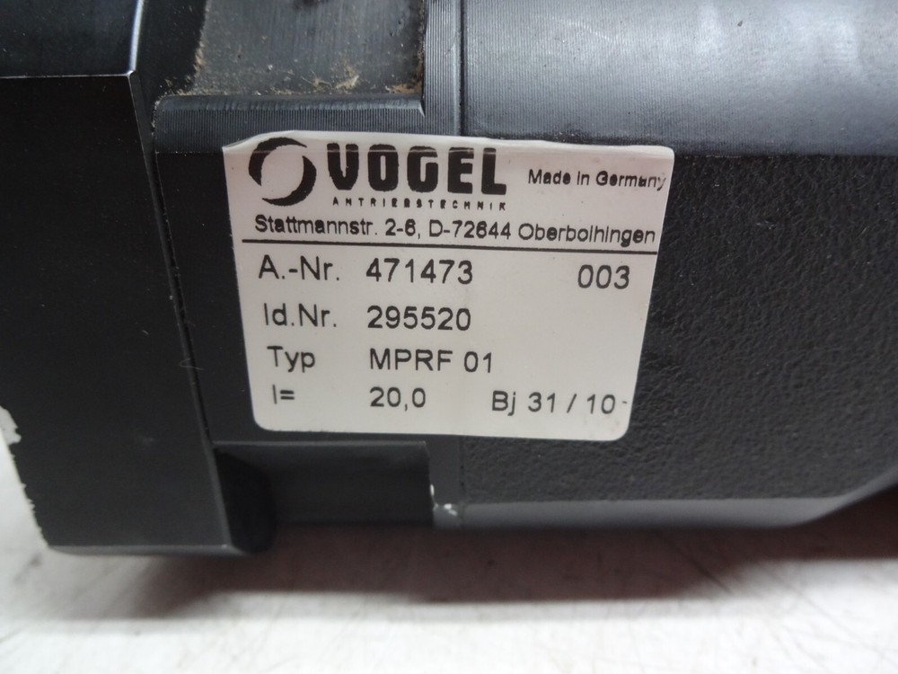 Vogel Mprf 01 Gearbox 471473