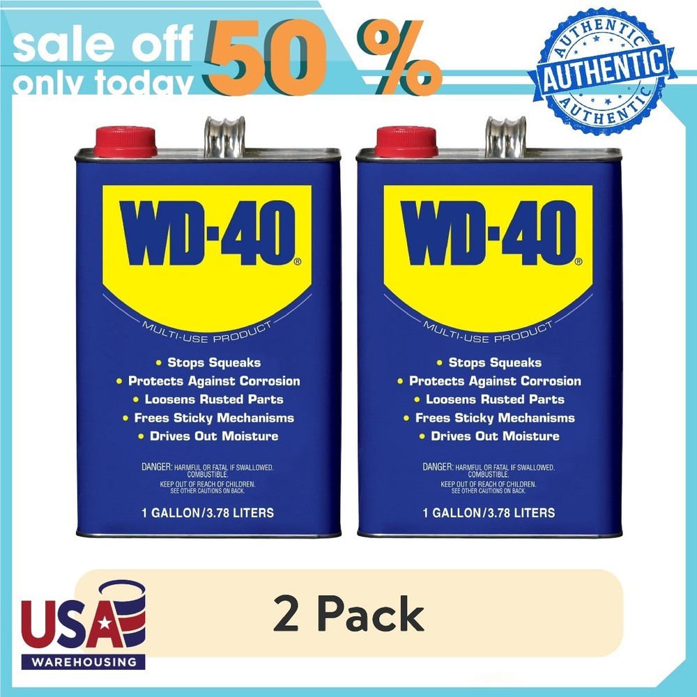 ( 2 Pack ) WD-40 Multi-Use Product Lubricant Bulk, 1 gallon