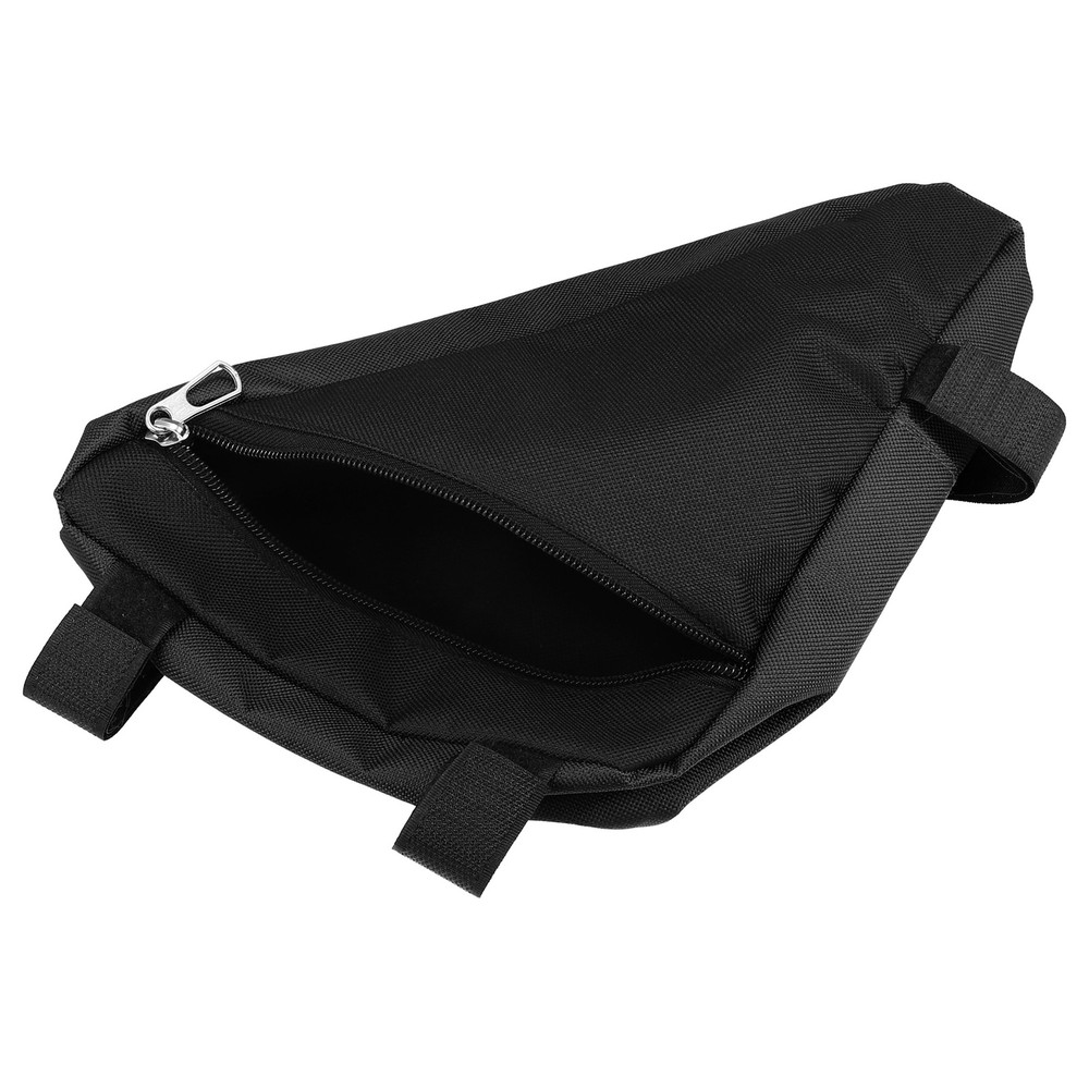 Bicycle Triangle Frame Bag Front Cycling Storage Bag for Mountain Bikes Black