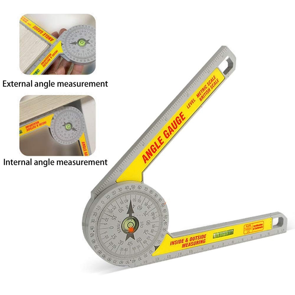 Miter Saw Protractor Angle Ruler, 360 Degree Measure Tool ,Angle Finder...