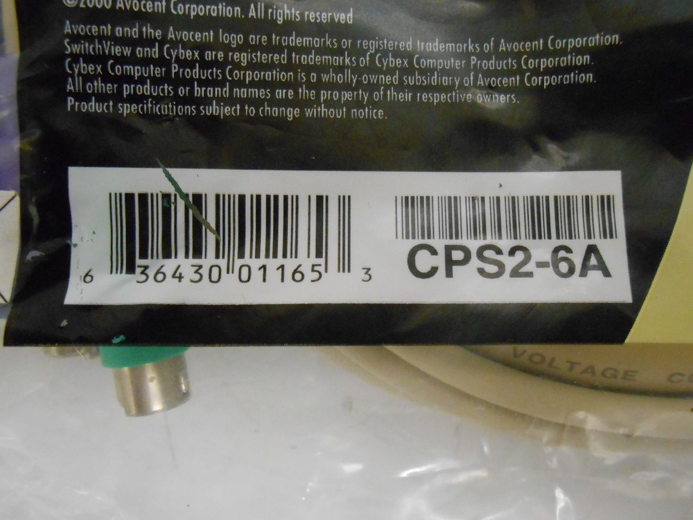 AVOCENT CPS2-6A 6' PS2/PS2/VGA KVM SWITCHING CABLE NEW