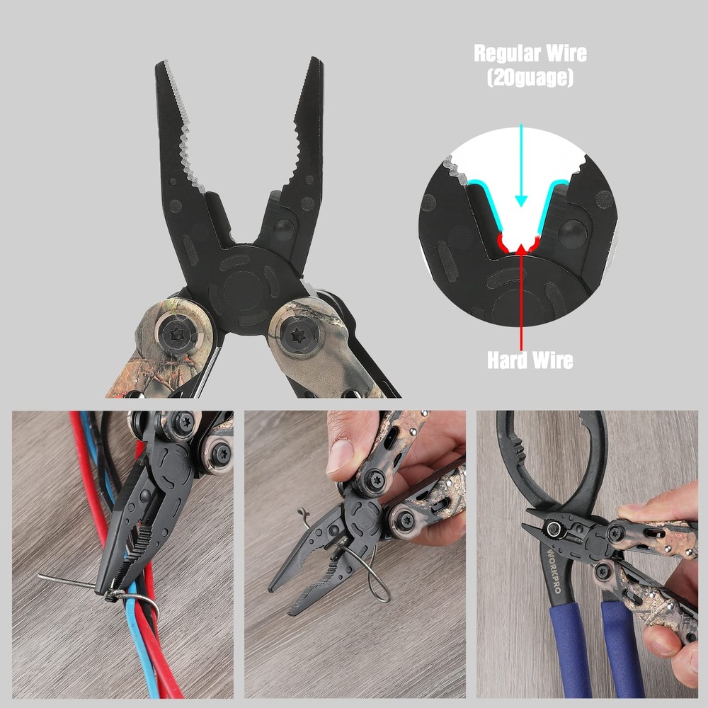 MOSSY OAK 13-in-1 Multi-tool Multi Function Pliers Folding Pocket Tool w/Sheath