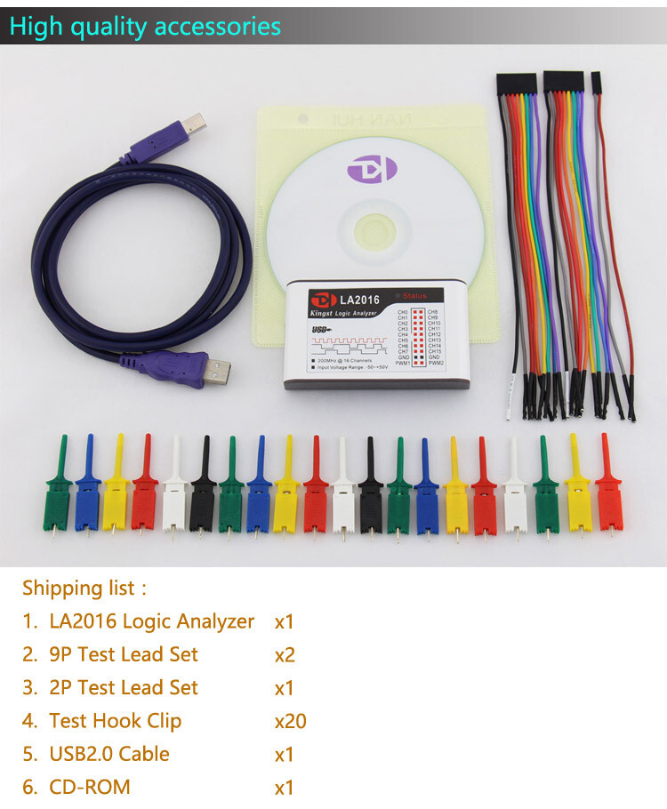 New Kingst LA1010 LA2016 16CH USB Logic Analyzer MCU ARM FPGA Debug Tool