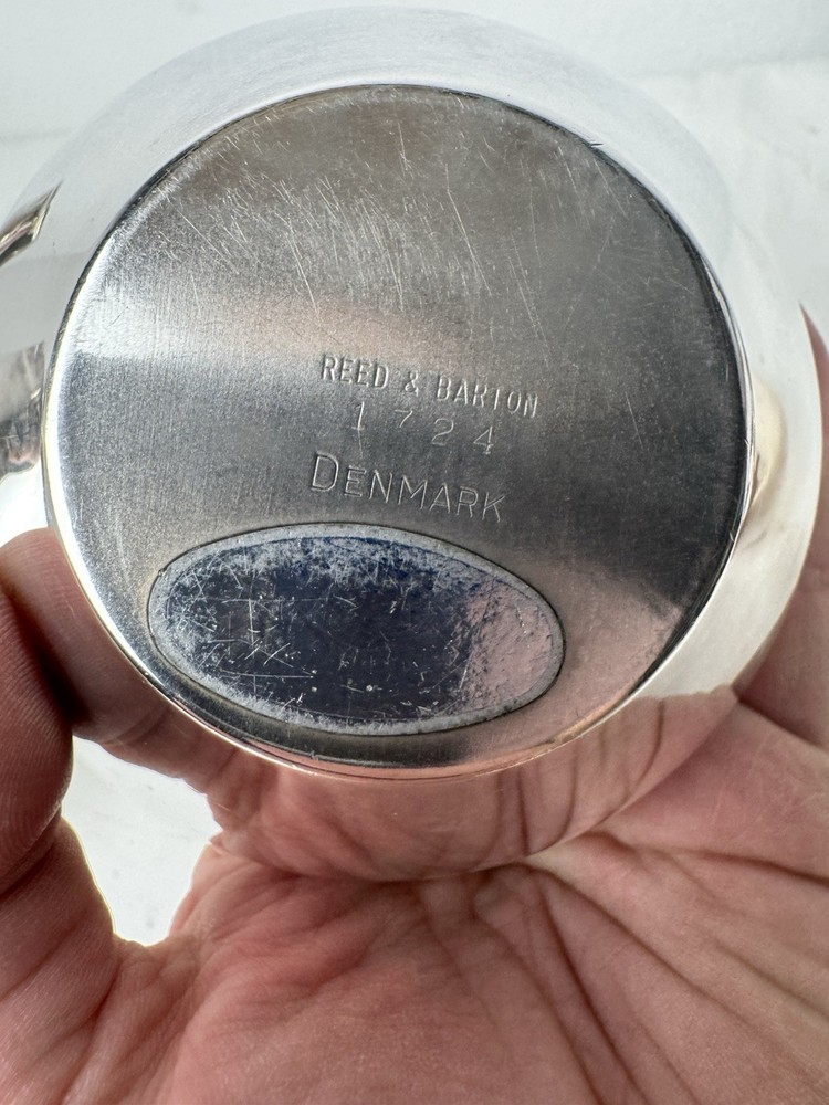 Reed & Barton DENMARK Silverplate Tea Pot Creamer & Serving Bowls John Prip MCM