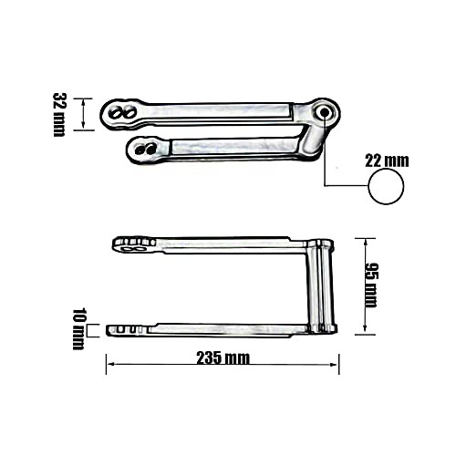 Rear Suspension Lowering Links Kit Motorcycle Drop Link Adjustable