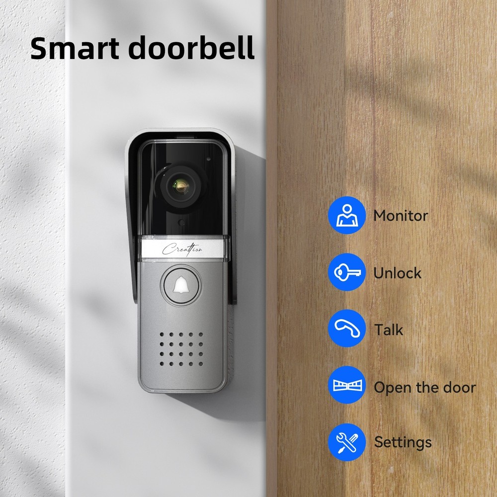 Video Doorbell Intercom Entry System Camera Two-Way Intercom 2x 7'' Monitors