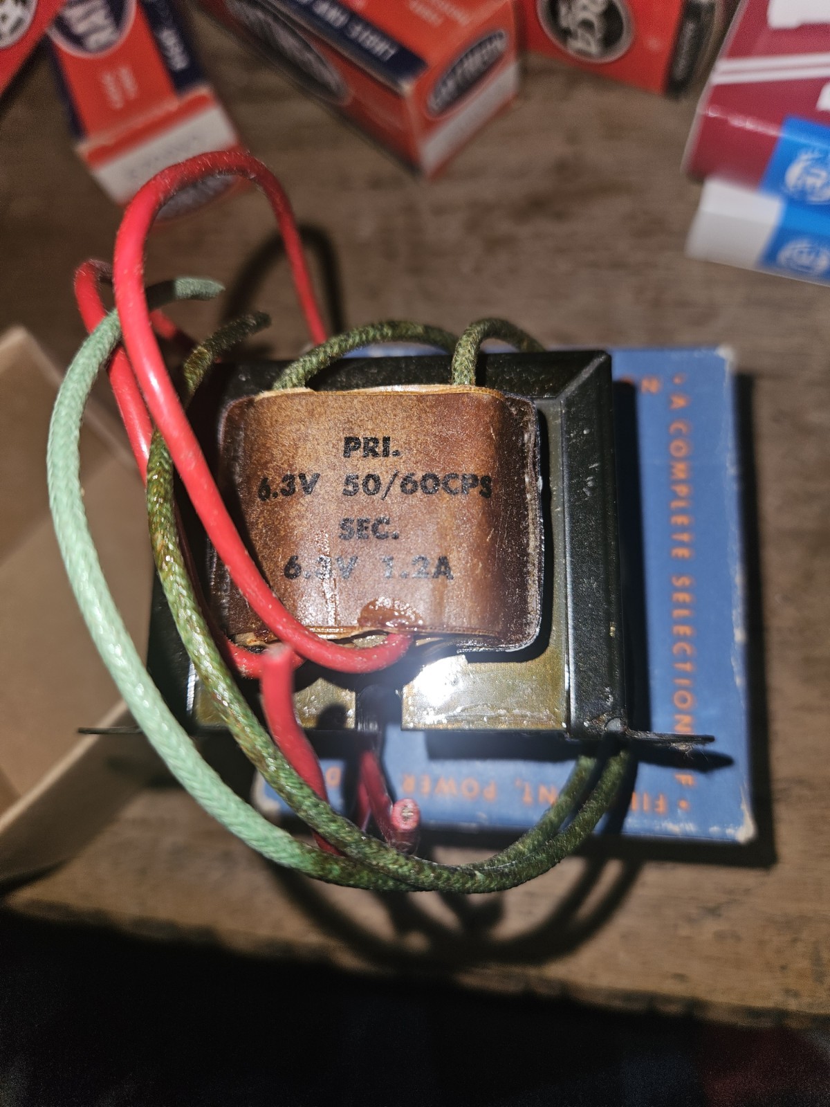 VINTAGE NOS THORDARSON 26F65 FILAMENT TRANSFORMER 6.3V 50/60 CPS TUBE AMP STEREO