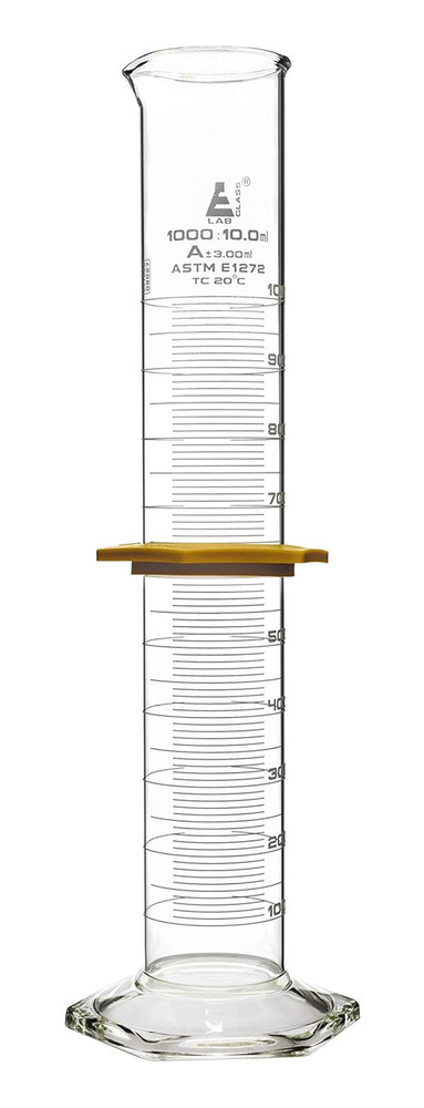 Graduated Cylinder, 1000Ml - ASTM, Class a Tolerance ±3.00Ml - Protective Colla