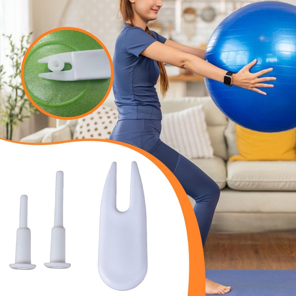 2Pcs Exercise Ball Plugs Replacement Convenient Lightweight White with Plug
