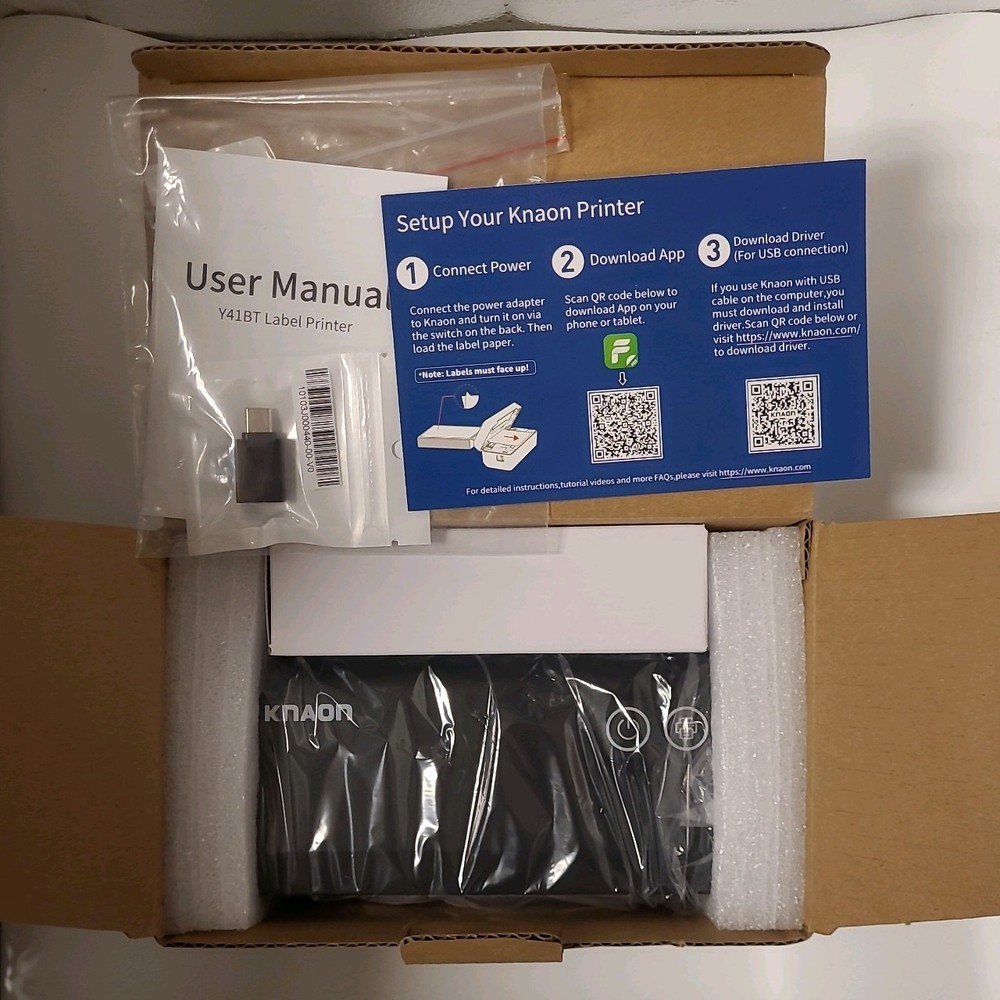 KMAON THERMAL PRINTER - Y41BT LABEL PRINTER BLACK