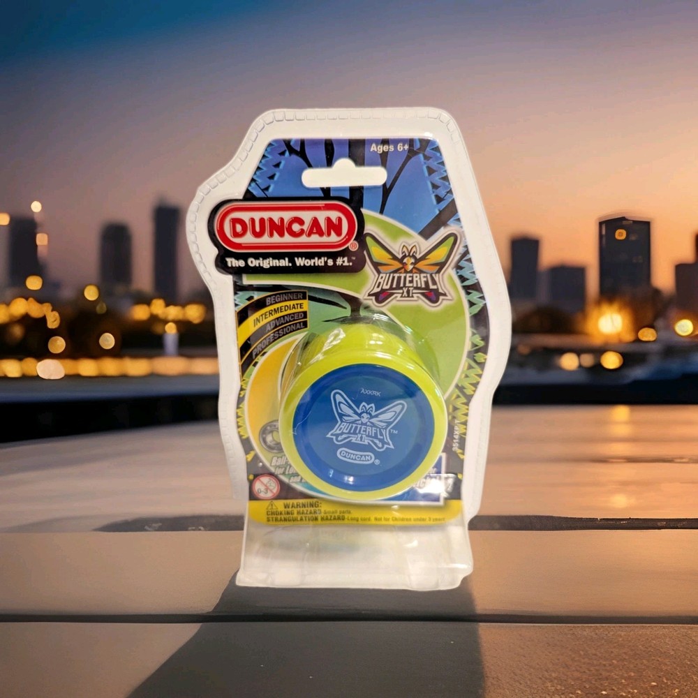 Duncan Butterfly XT Yo-Yo Yellow with Blue Cap String Tricks Intermediate Skill