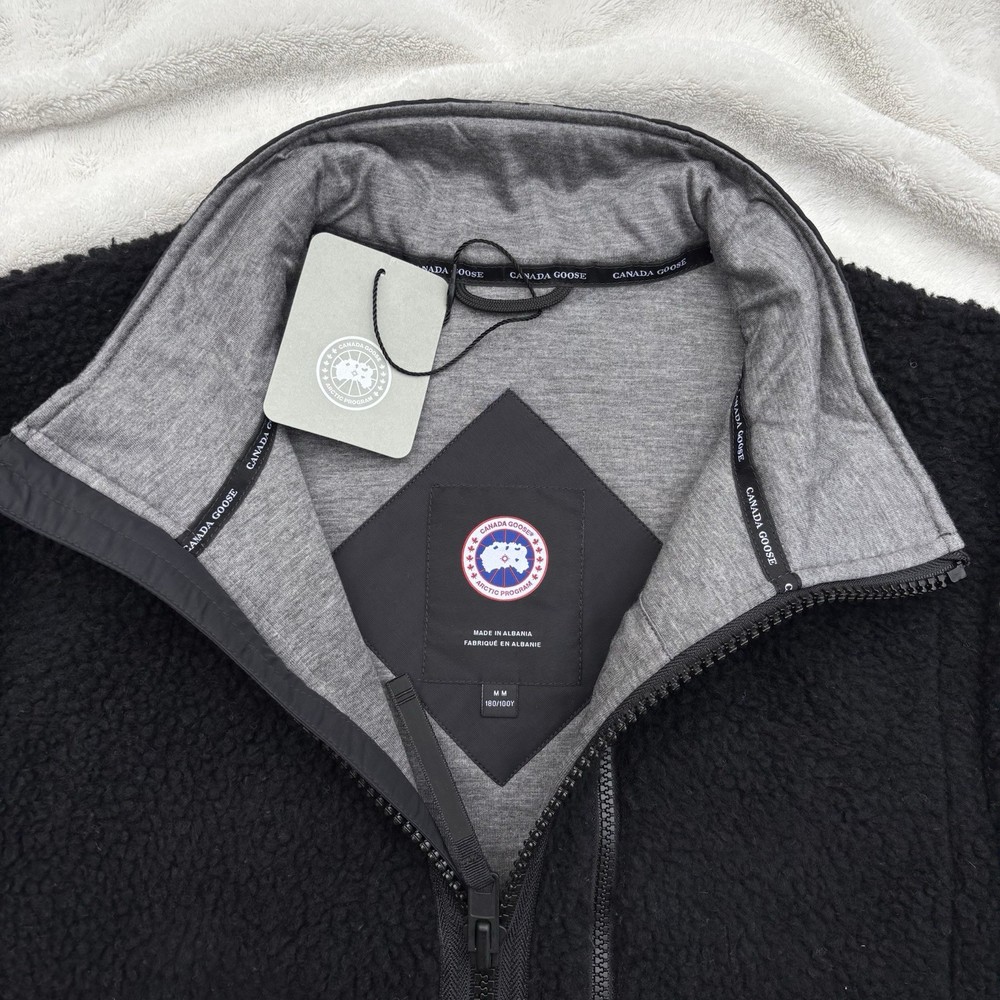 Canada Goose Renfrew Fleece Black Half Zip Pullover Jacket - New - Authentic