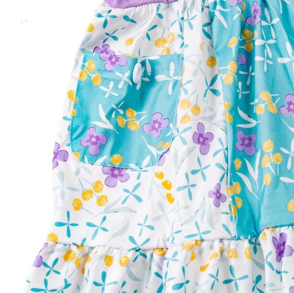 NEW Boutique Floral Tunic Dress & Ruffle Shorts Girls Outfit Set