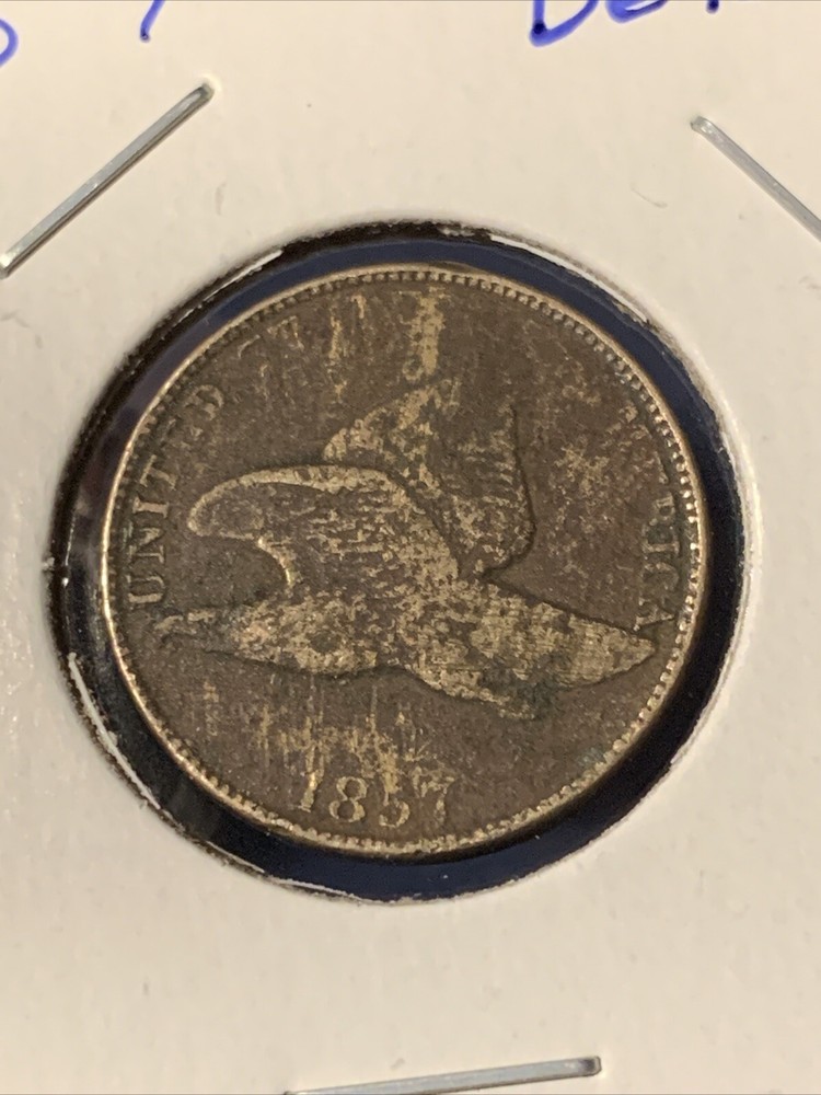 1857 Philadelphia Mint Copper-Nickel Flying Eagle Cent ~ VF DETAILS ~
