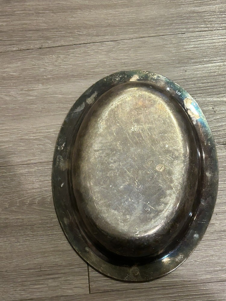 Vintage Gregorian Silver Tone Oval Bowl