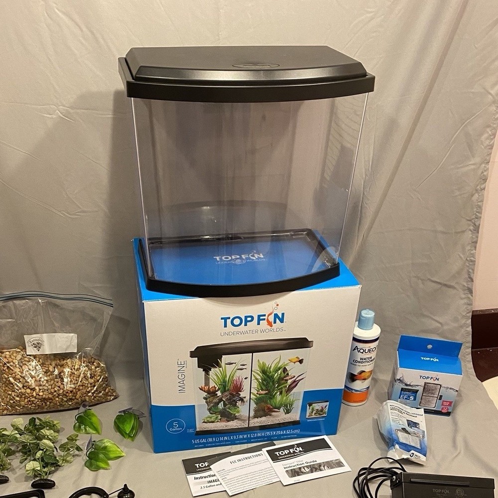 Top Fin Imagine 5 Gallon Bowfront Aquarium Kit