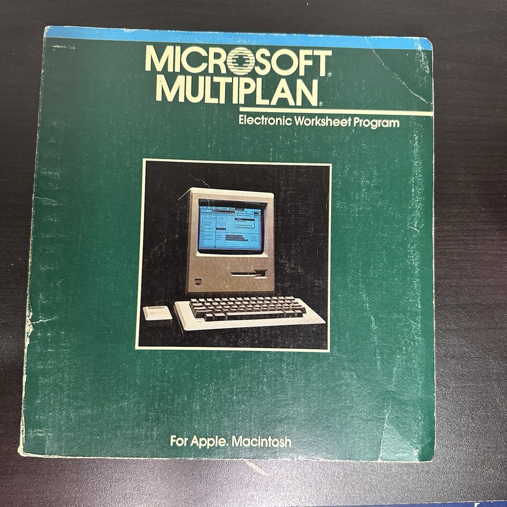 1984 Microsoft MULTIPLAN Manual Spreadsheet Macintosh 128K Vintage Computing