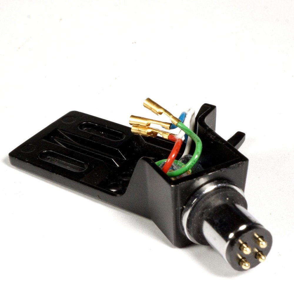 Original DENON Angle Headshell for Straight Tonearm Turntable w/ Cables