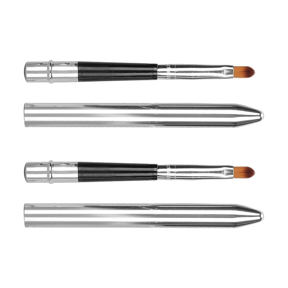 Retractable Lip Brushes - 2 Pack Professional Applicators for Makeup Use