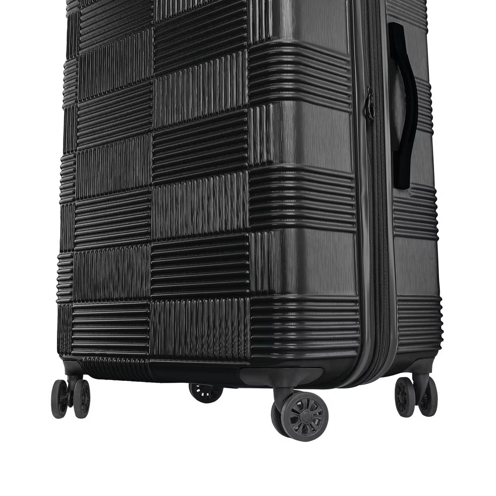 American Tourister Checkered Hardside Carry On Spinner Suitcase Black