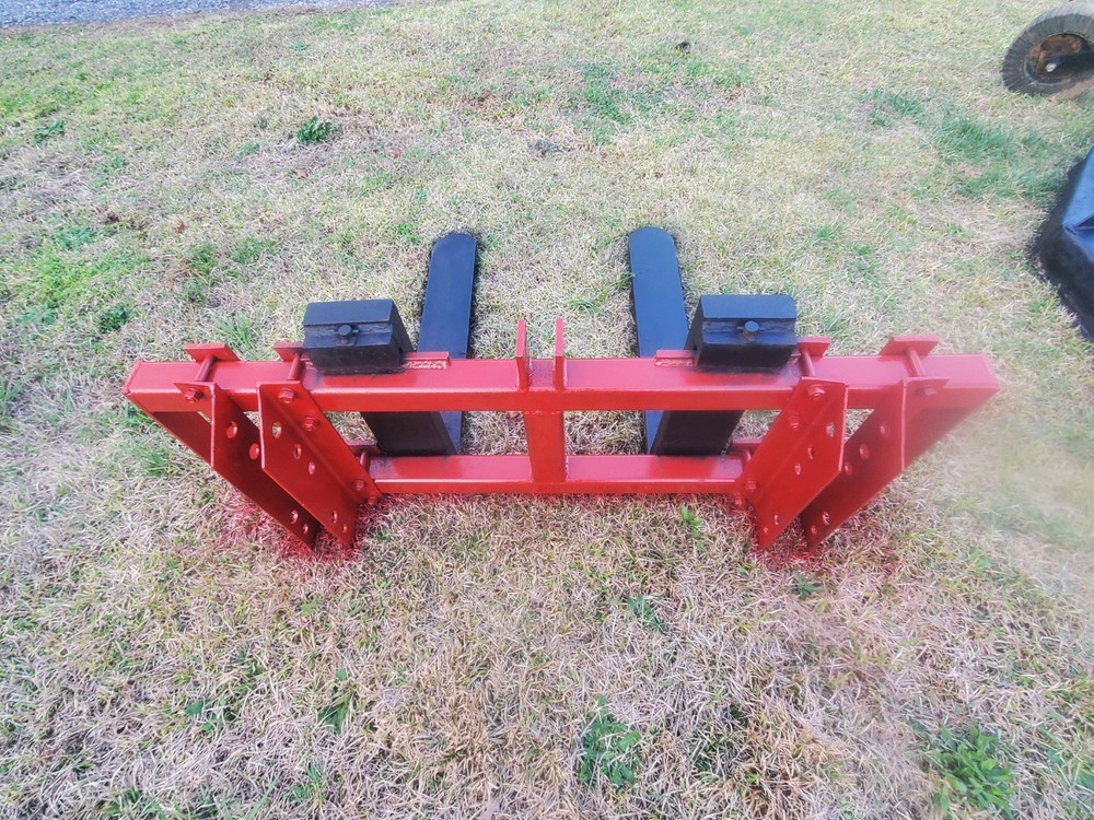 Pallet Fork Attachment Red Frame Black Forks for Tractor Skid Steer Loader