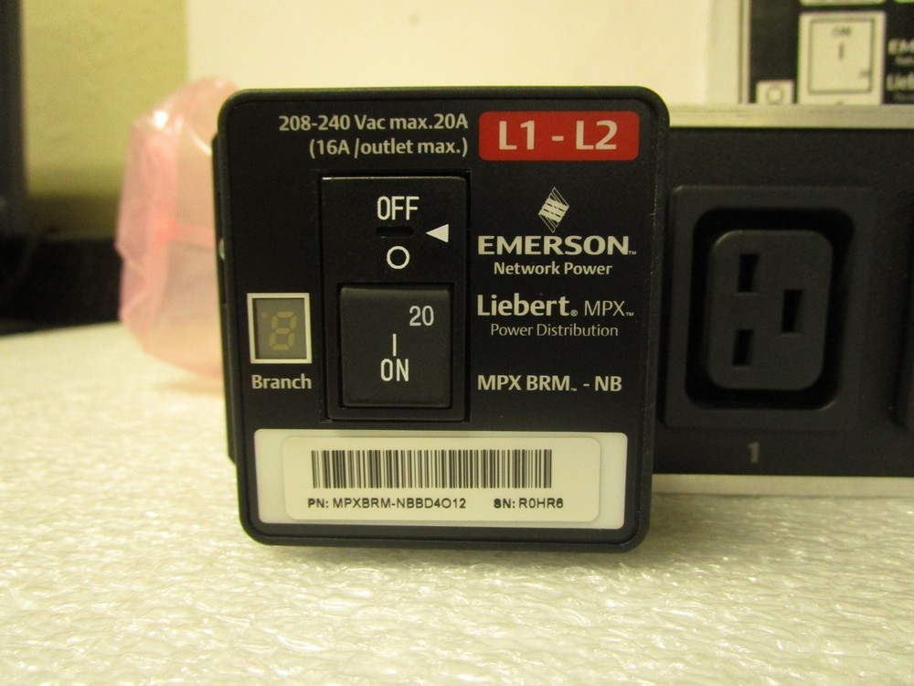 New Emerson Liebert Receptacle Management 4 Outlet Power Control Unit SheetJ/C19