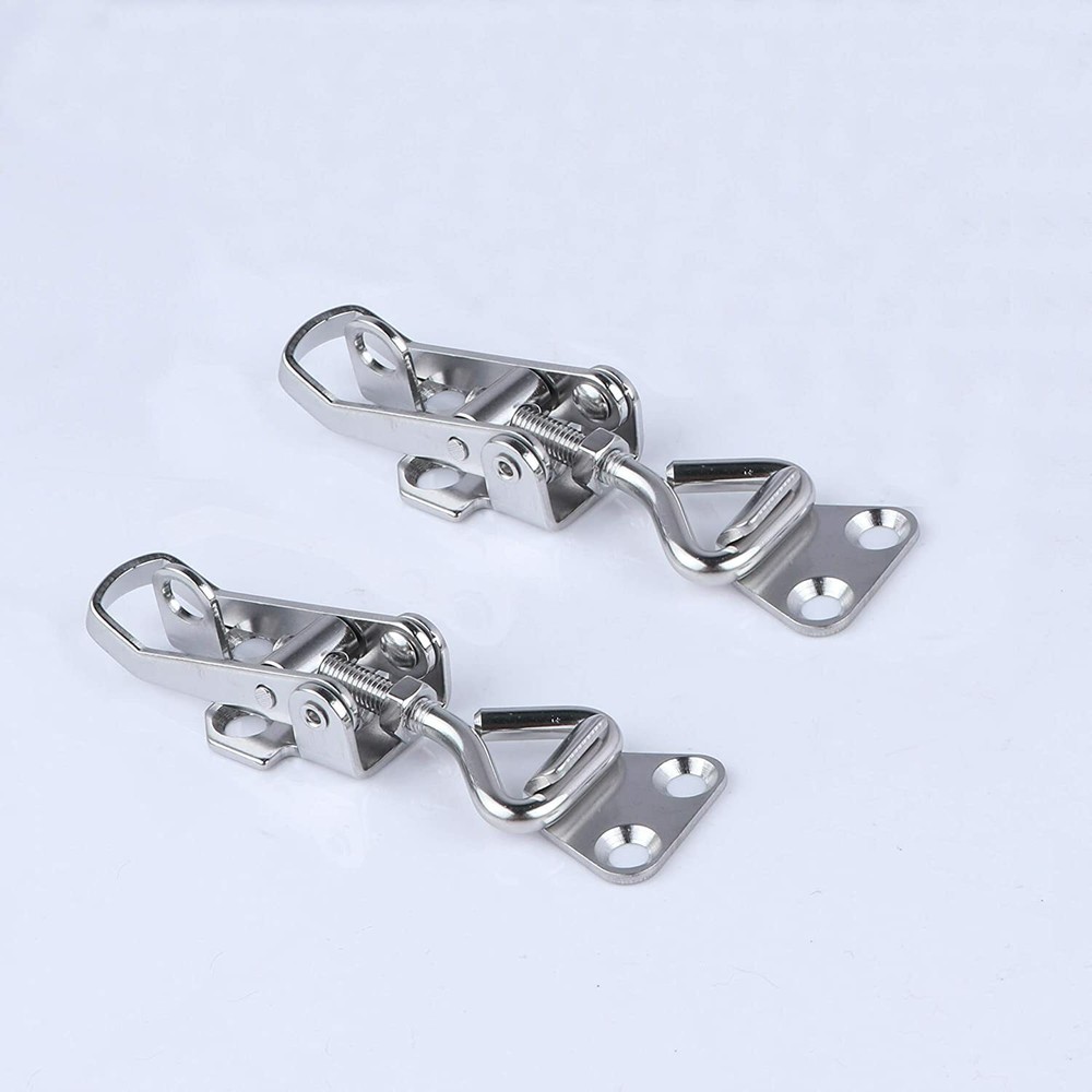 2X Stainless Steel Toggle Latch Clamp Adjustable Self-locking Buckle Latch Clamp