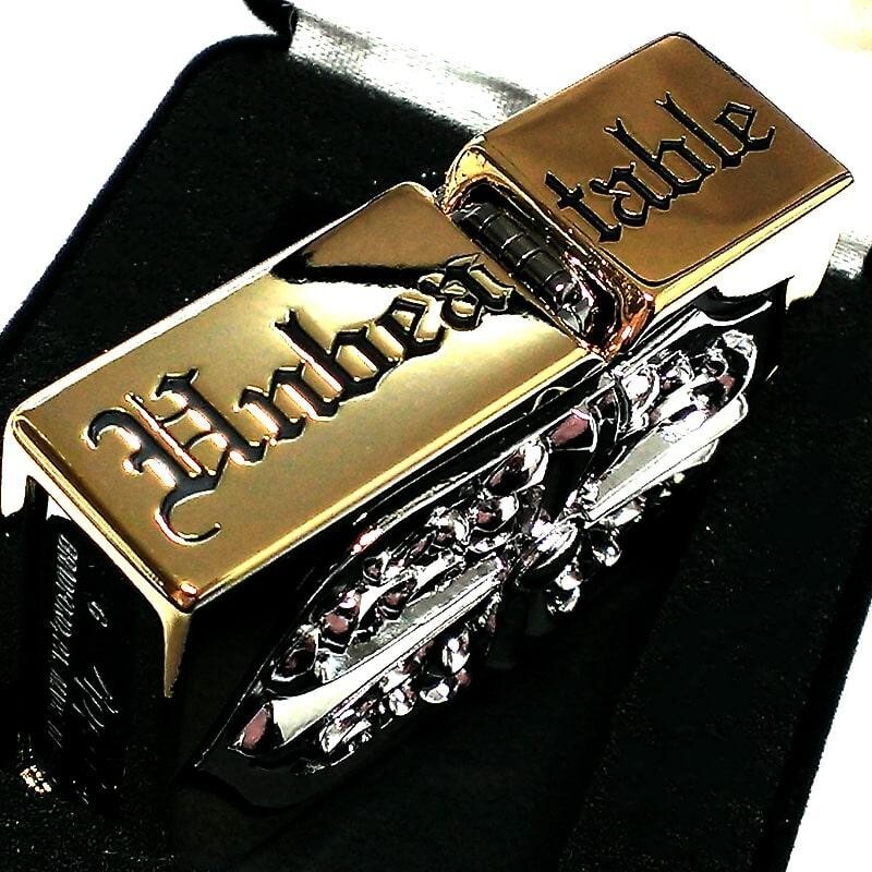 Zippo Heavy Model Shield Cross 5 Sided Design Gold & Silver Regular Lighter