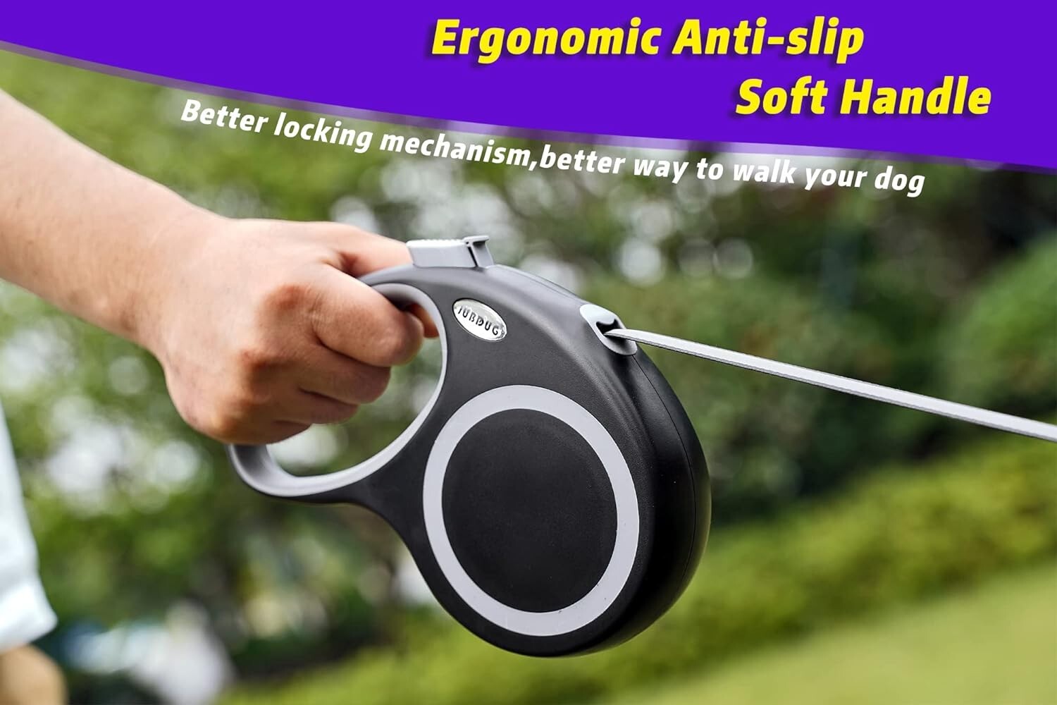 Retractable Dog Leash 26 FT, Heavy Duty Dog Leash for Dogs 50-110 lbs, Heavy Dut