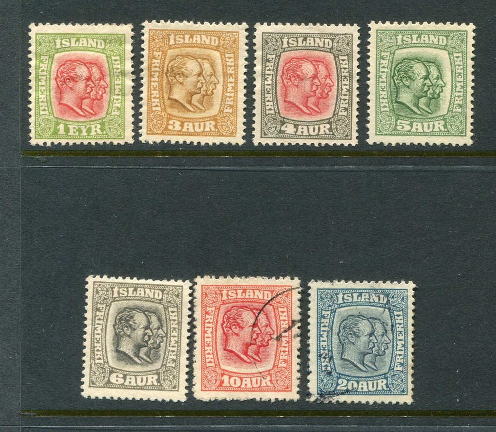 Iceland #99-107 Christian IX Complete Set [Mint Hinged]