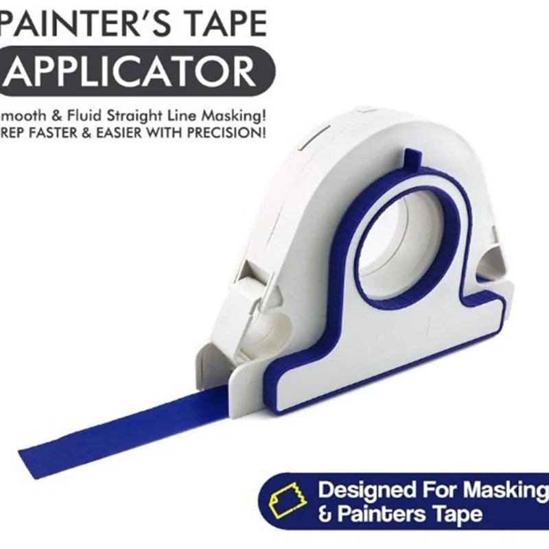 Painter Masking Tape Applicator with Corner Attachment for Window Door Frames