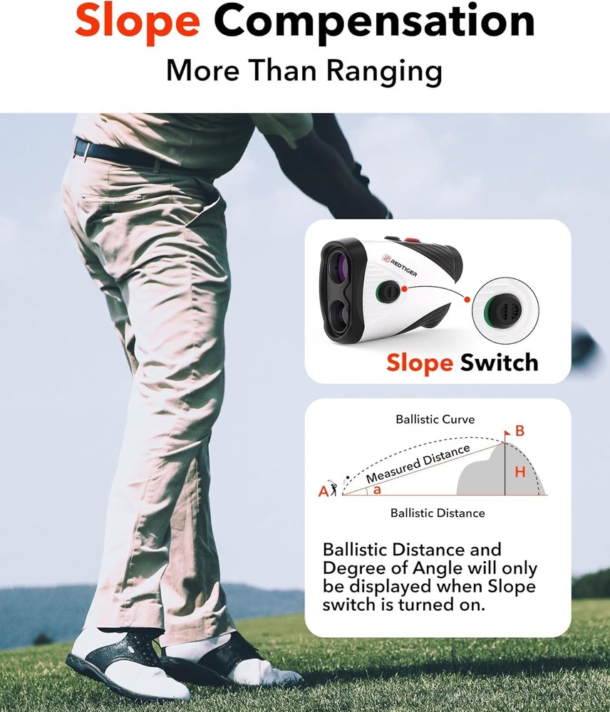 Advanced Golf Laser Rangefinder 1200 Yards USB-C Charging