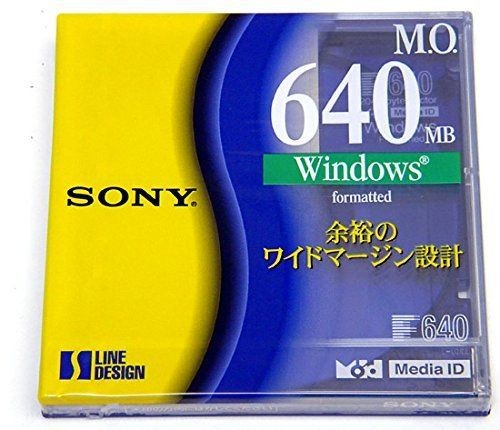 SONY EDM-640CDF 3.5 Inch MO Disk 640MB Windows Format Unused