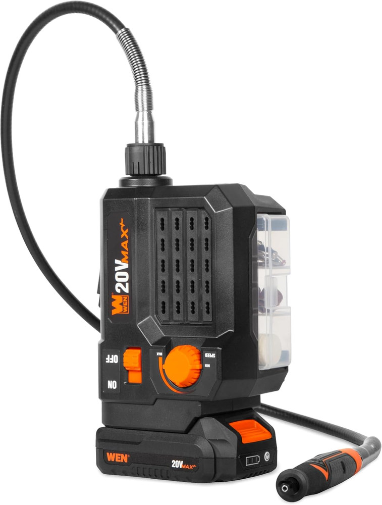 20V Max Cordless Variable Speed Rotary Tool Station with Flex Shaft, 40 Accessor