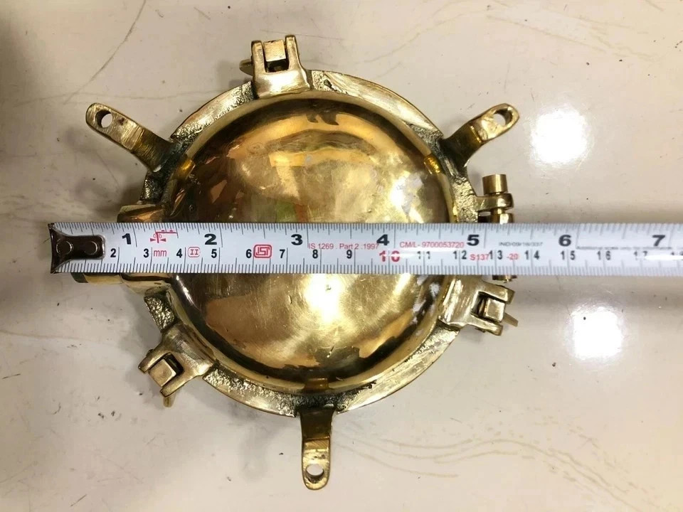 Antique Nautical Maritime Ship Solid Brass Passageway Ceiling/Deck light 3pc
