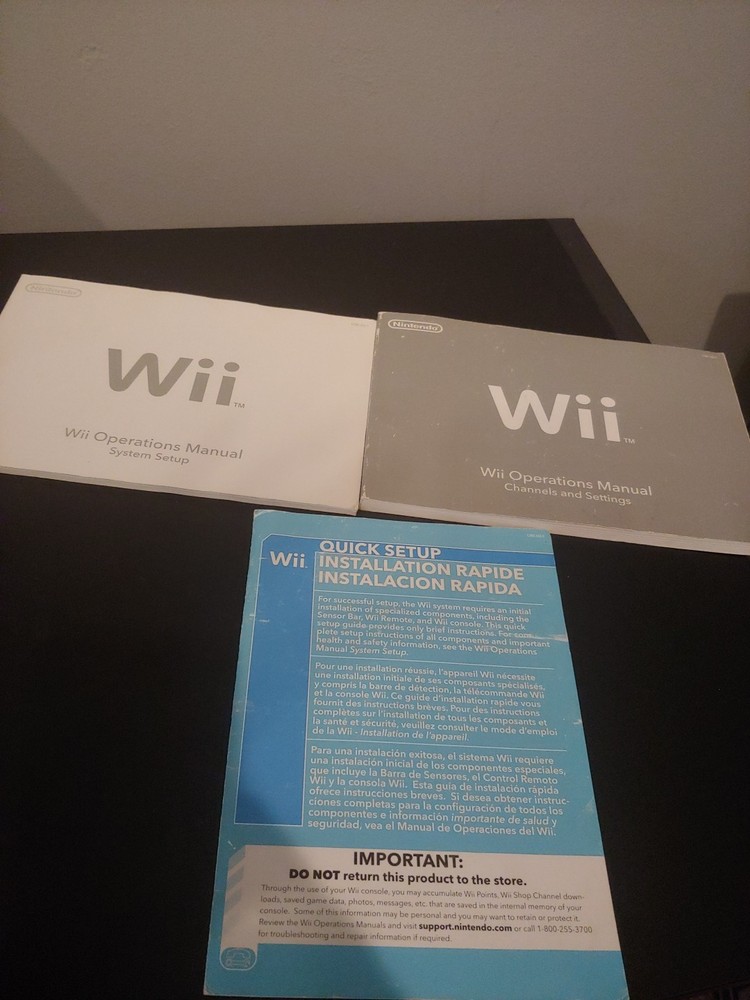 Nintendo Wii Operations manual, System setup Manual, Quick Set-Up