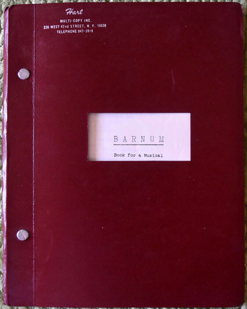 1980 " Barnum " Musical Original Screenplay Script