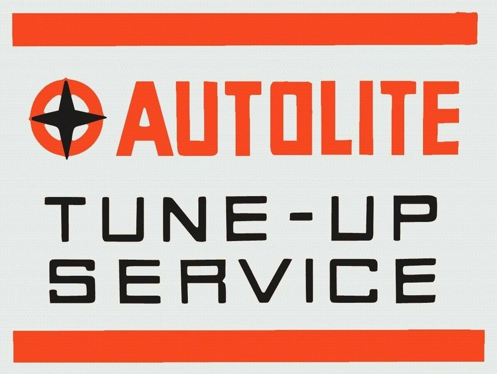 Autolite Tune-Up Service  9" x 12" Metal Sign